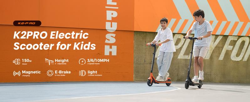 【Best Gifts】Electric Scooter for Kids, 150W Motor, 10MPH, 9 Miles, Dual Speed, 18V 2.6Ah Battery, 6'' Tires, Disc Brakes, Folding Kids Electric Scooter for Ages 6-12