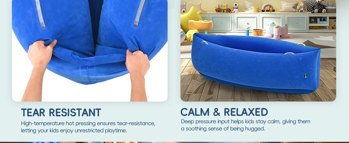 Outdoorfun OUTREE 60-Inch Sensory Chair for 3+Years Old with Electric Air Pump and Inflatable Pod - Perfect Sensory Toys for Children with AUT Outdoorfun OUTREE 60-Inch Sensory Chair for 3+Years Old with Electric Air Pump and Inflatable Pod - Perfect Sensory Toys for Children with AUT