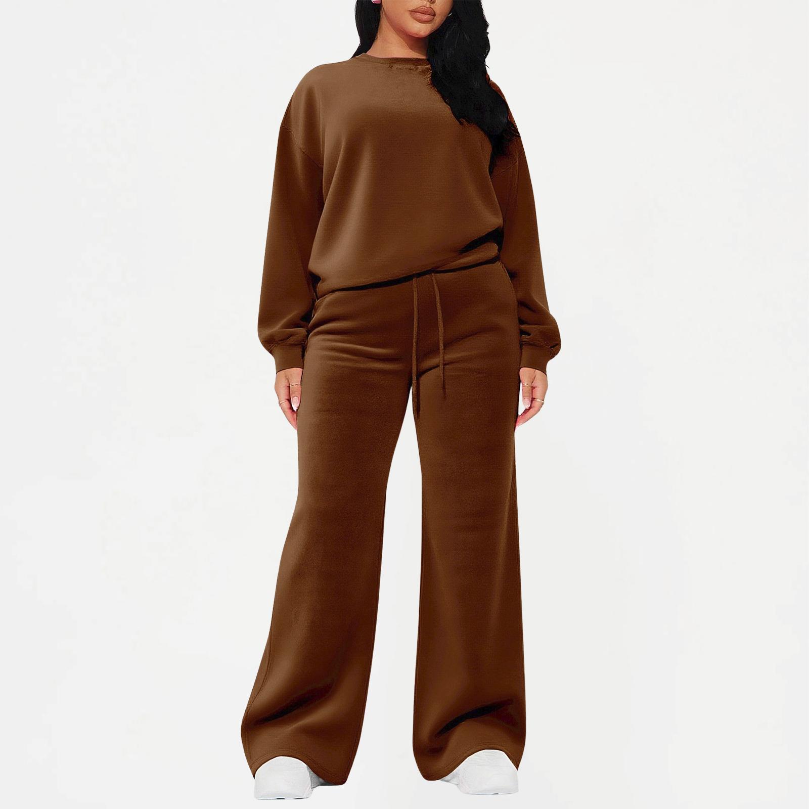 Women's Velvet 2-Piece Tracksuit Set with Pockets - Soft Korean Fabric, Comfortable Jogger Outfit for Casual & Travel