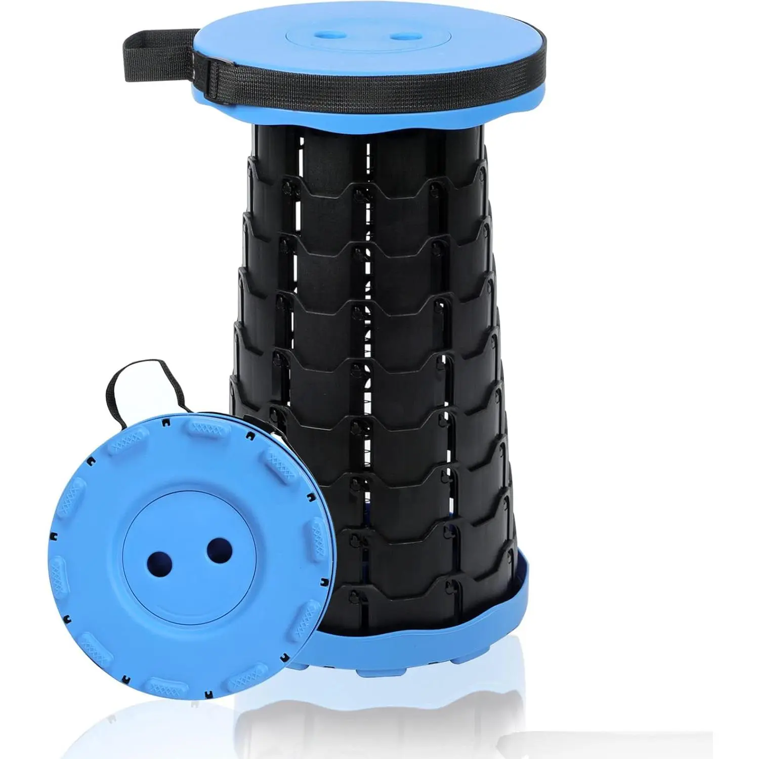 Foldable Telescoping Stool Portable, Retractable Stool for Adults, Upgraded Collapsible Folding Seats with Load Capacity 550lbs, Camping Stools for Adults