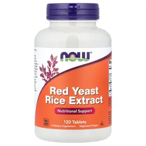 NOW Foods Red Yeast Rice Extract, 120 Tablets (1,200 mg per Tablet)