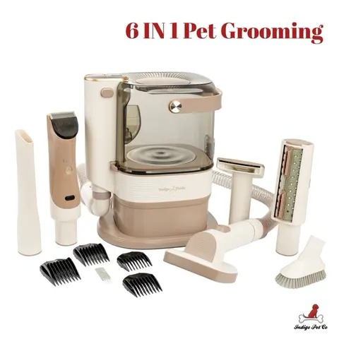 IndigoPet Grooming Vacuum Kit - 6 in 1 Pet Grooming