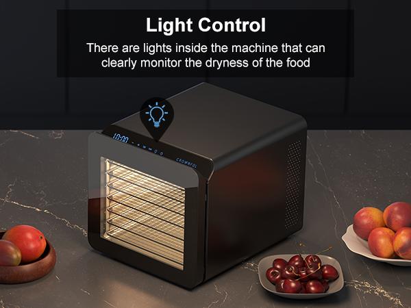 Crownful Food Dehydrator Machine, 7 Stainless Steel Trays, Dryer for Jerky, Vegetable, Fruit, Meat, Dog Treats, Herbs, and Yogurt