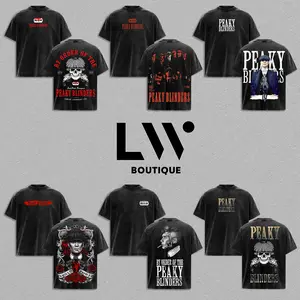 Peaky Blinders Vintage Washed T-Shirt Collection | Shelby Company Graphic Tee | Oversized Fit | Heavyweight Cotton | British Gangster Streetwear | Unisex