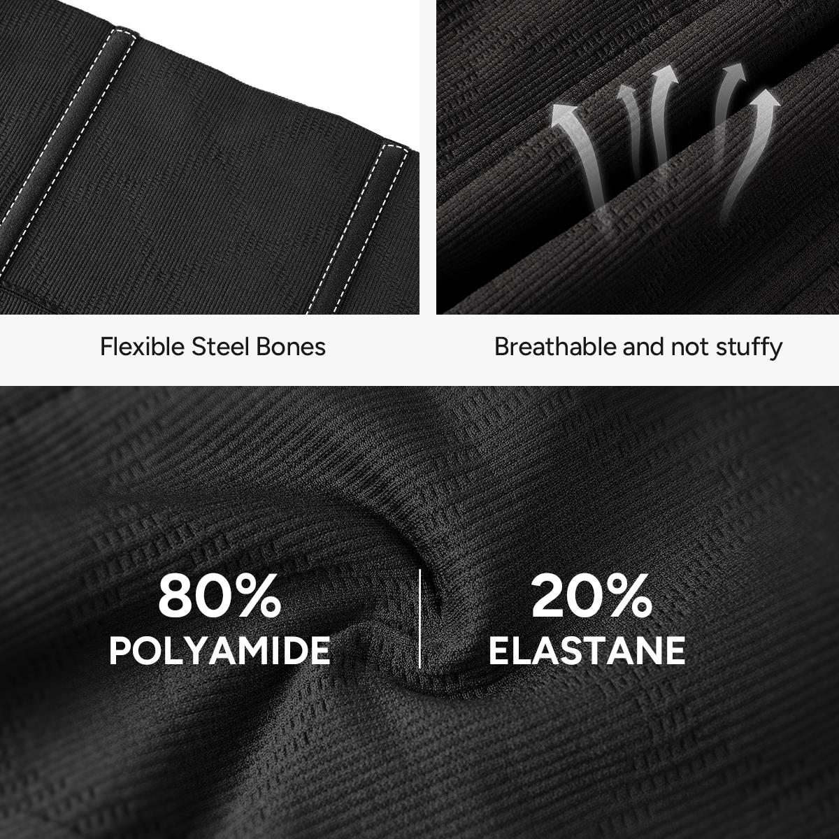 Nebility Women's Sport Shapewear Belt - Basic Minimalist, Black with Flex Waistband & Double-Layered Design, All-Day Comfort Curve Hugging Compression Womenswear