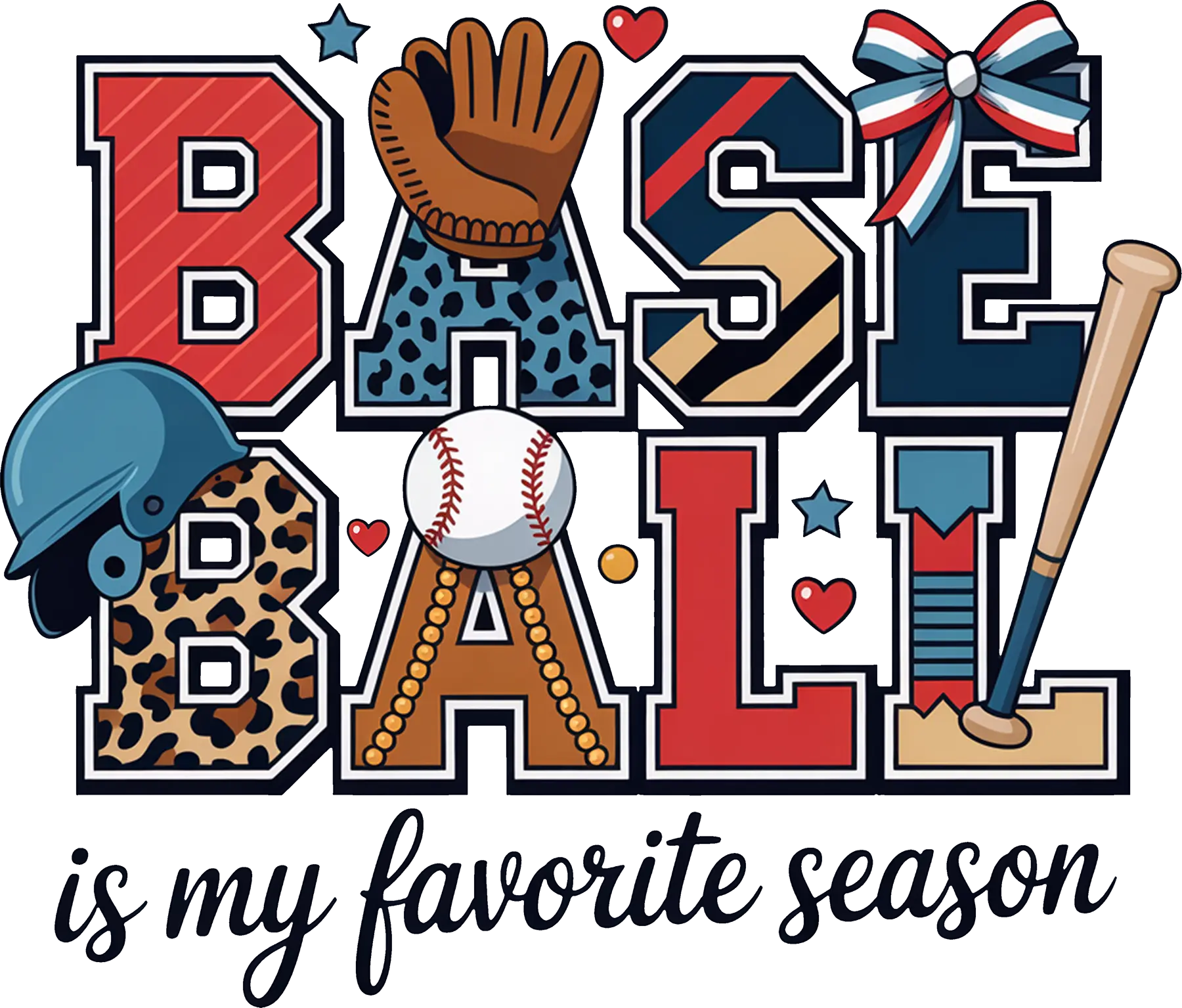 DTF Transfer – Baseball Season Multi Sizes (SP-BS002)