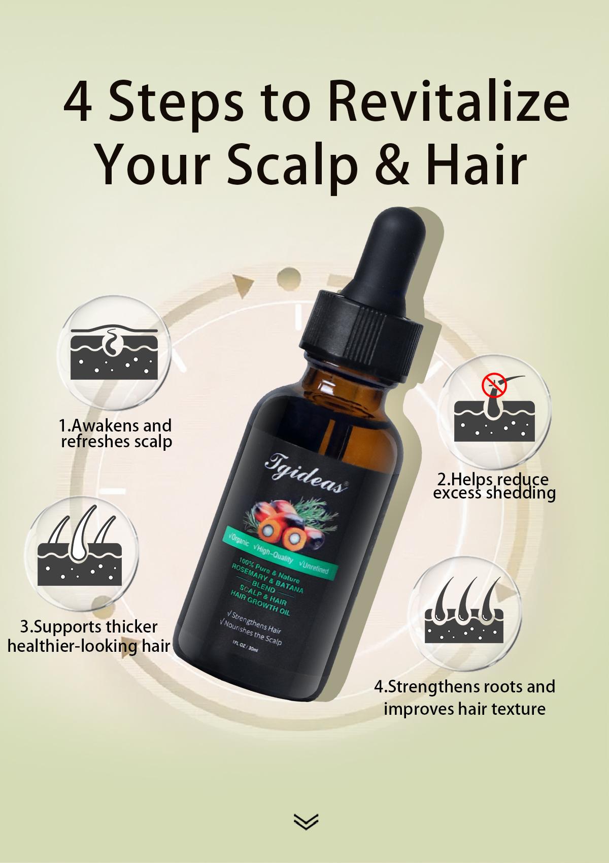 Tgideas Hair Nourishing Oil with Batana & Rosemary – Helps Reduce Shedding & Supports Stronger, Fuller Hair