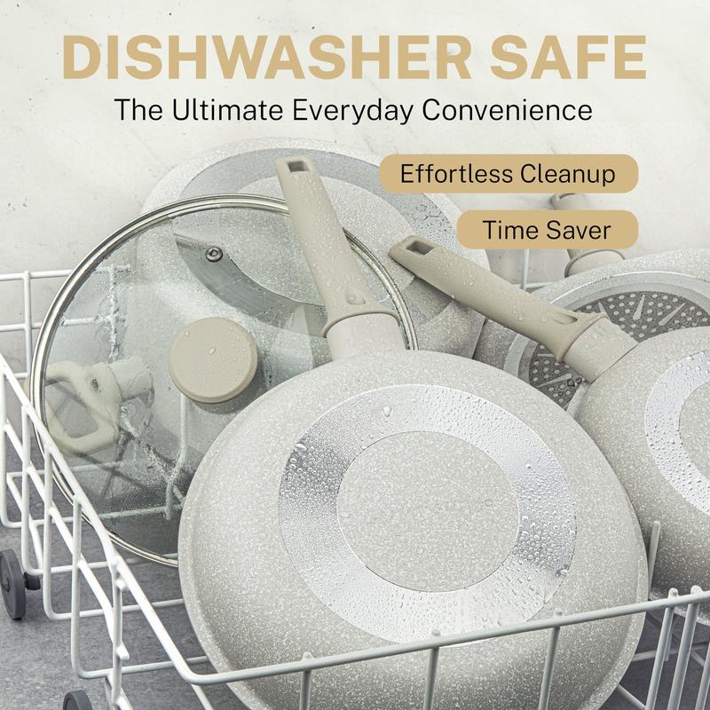 20 Pc Granitestone Desert Collection Ceramic or Nonstick Cookware Set