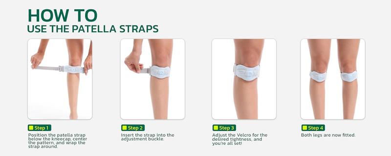 aoFIT Patella Strap, Patella Bands，Tendonsupport strap，JumpersKnee support strap，Knee Reliefand Patella Stabilizer Knee StrapBrace Support for Hiking