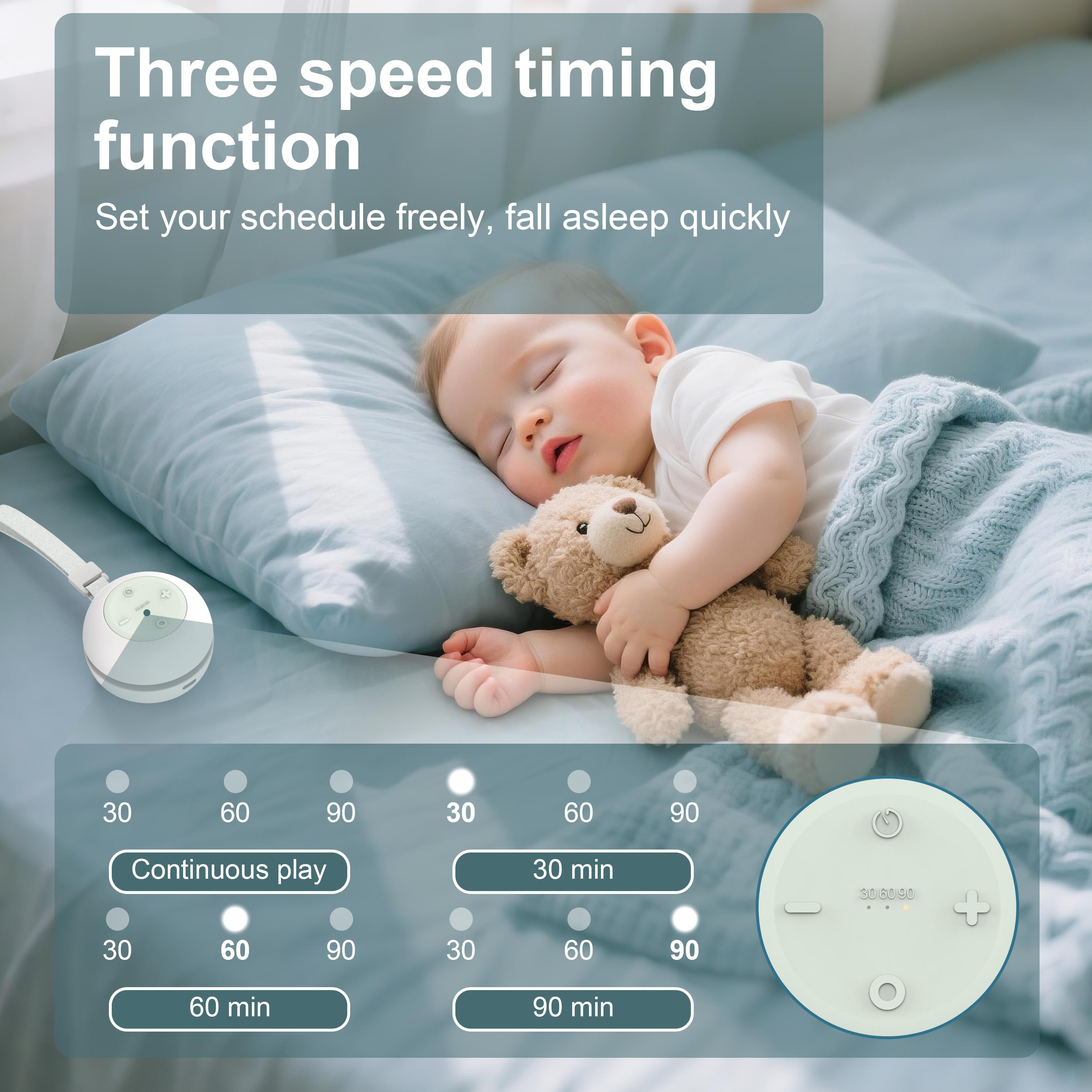 Portable Sound Machine for Baby Kids Adults, USB Rechargeable White Noise Machine with Timer Function,18 Smooth Sounds, 256-Color Changing Mood Light, Memory Function, Sound Therapy for Home, Travel