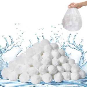 【Summervibes】VEVOR Pool Filter Balls for Sand Filter, TikTokShopBlackFriday, 1.5 lbs, Filter Balls Replace Pool Filter Sand, Reusable Polyester Fiber Filter Media Balls with Wash Bag, for Swimming Pool Above Ground Pool Aquarium Tank