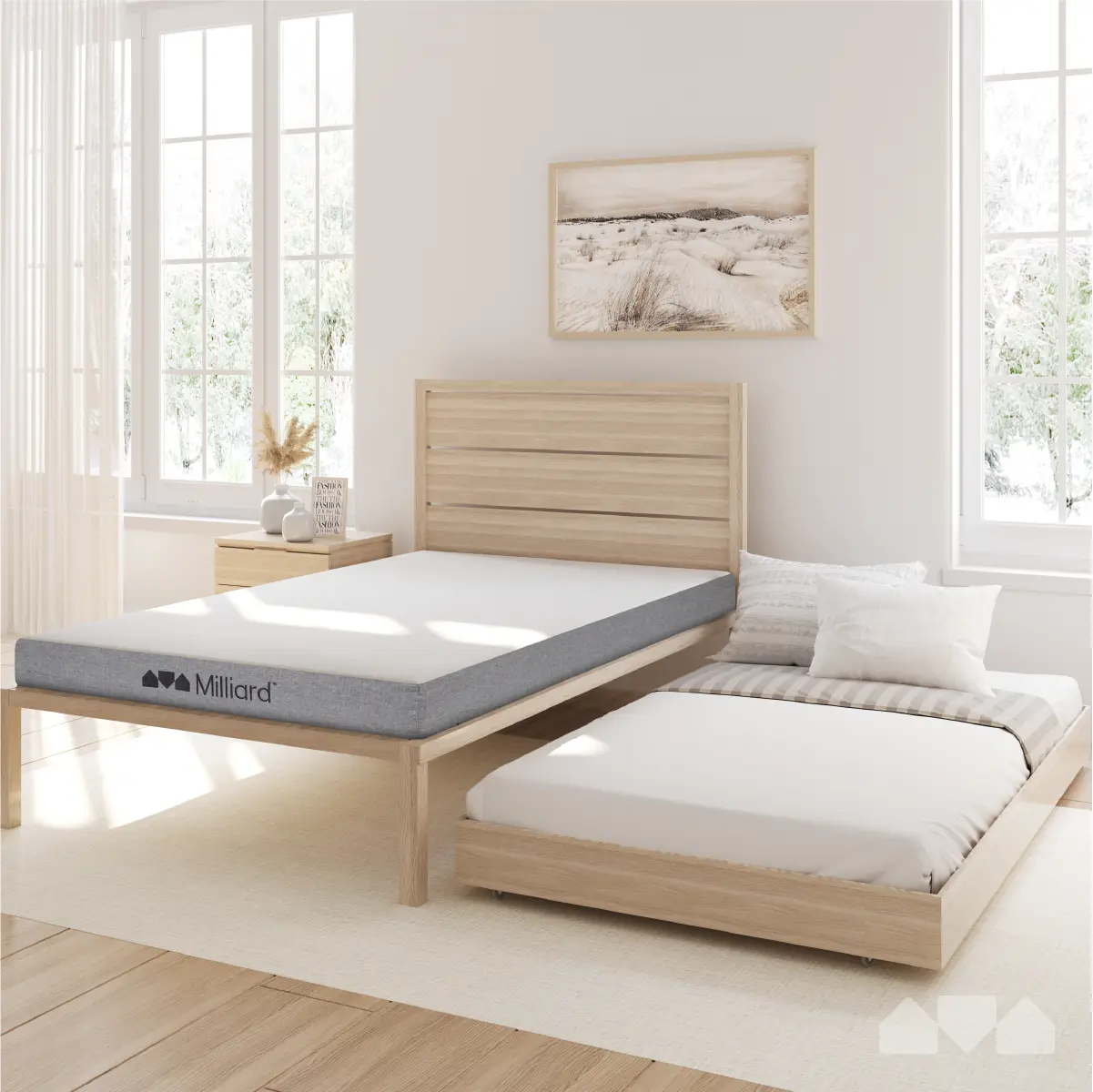 5-Inch Twin Tight Top Memory Foam Trundle Mattress, Compatible with Trundle Beds and Bunk Beds, Premium Foam Mattress for Indoor Furniture, Memory Foam Mattresses, Daybeds