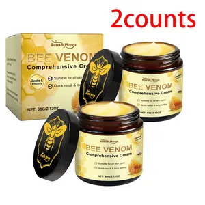 Bee Venom Skin Treatment Cream, 100% Natural Ingredients, Powerful Anti-Wrinkle Effect, Reduces Wrinkles, Suitable For All Skin Types 60g Body Care 2 Counts