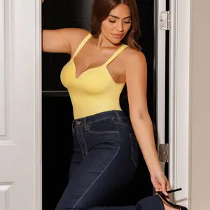 FeelinGirl Women's Built-in-Bra Sleeveless Bodysuit Colorful Shaping Camisole Slimming Tank Tops for Casual Outfits Comfortable Breathable Fabric