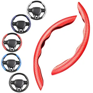 Canvcle Carbon Fiber Steering Wheel Cover Automotive Anti-Slip Steering Wheel Cover for Men/Women - Durable Universal Car Accessory Multicolor