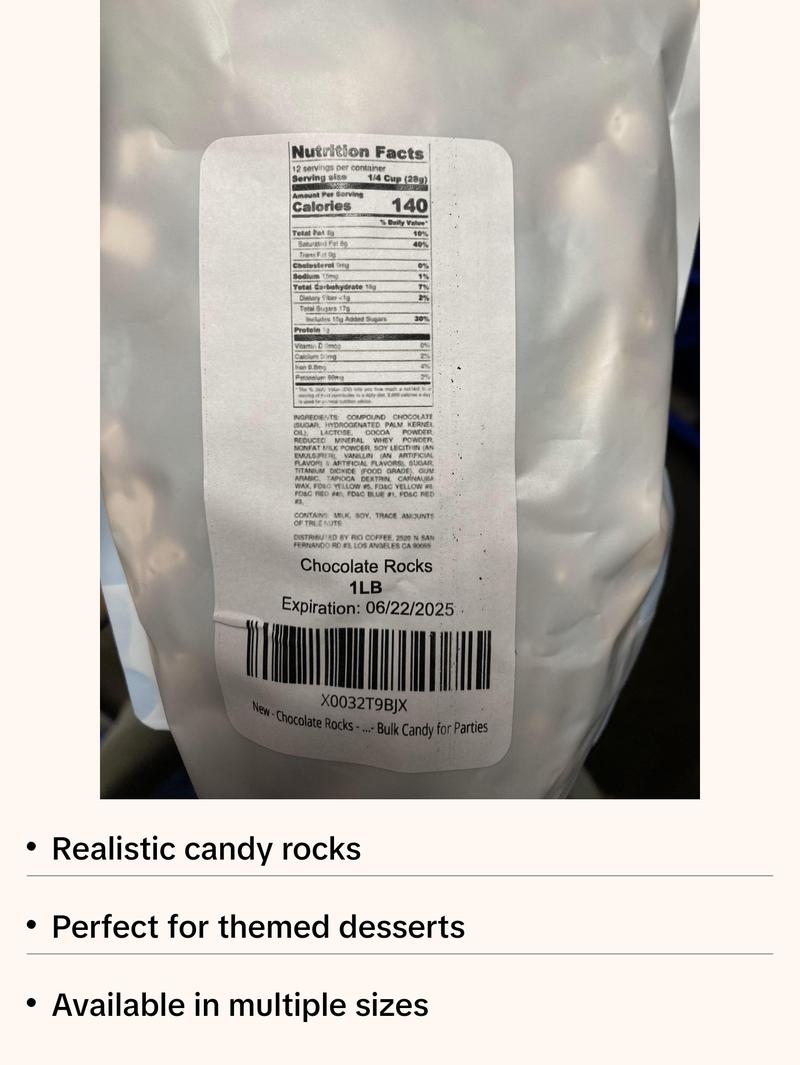 Chocolate Rocks - Realistic Candy Rocks - Available in 1 lb, 2 lb, 3 lb, and 5 lb Bags