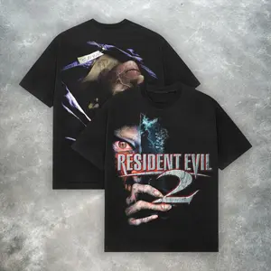 Resident Evil 2 PS2 Tee, Y2K Vintage Horror Game Shirt, Leon Kennedy Resident Evil T-Shirt, Gamer Gift