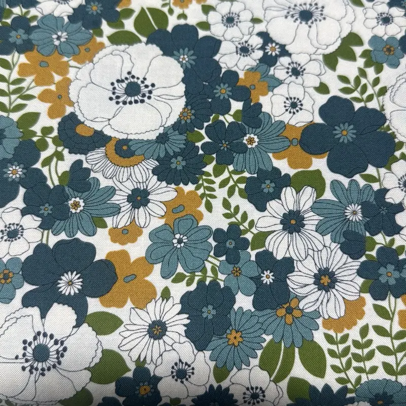 Moda 100% Cotton Floral Fabric 1 Yard - Soft and Durable Material for Crafting and Sewing Projects
