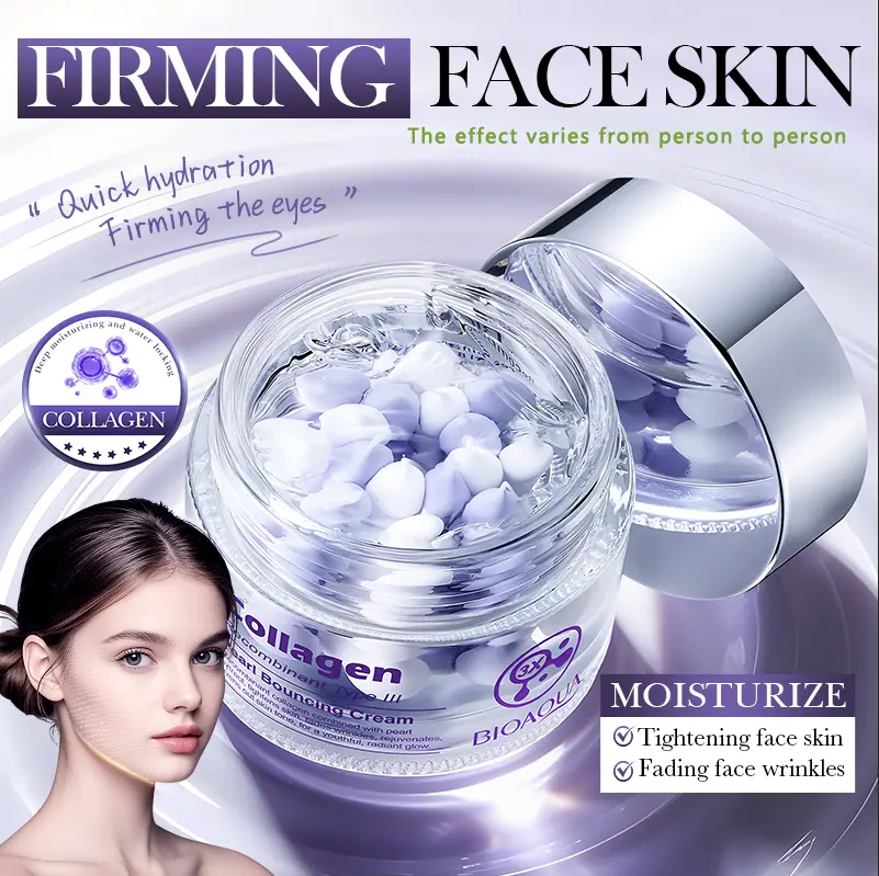 Gentle Collagen Facial Day Cream with Hyaluronic Acid & Pearl Extract - Vegan, Cruelty-Free, Sun Protection, Firming-Lifting, Hydrating, Plumping Skin, Cleansing, All Skin Types, Daily Use Moisturizer