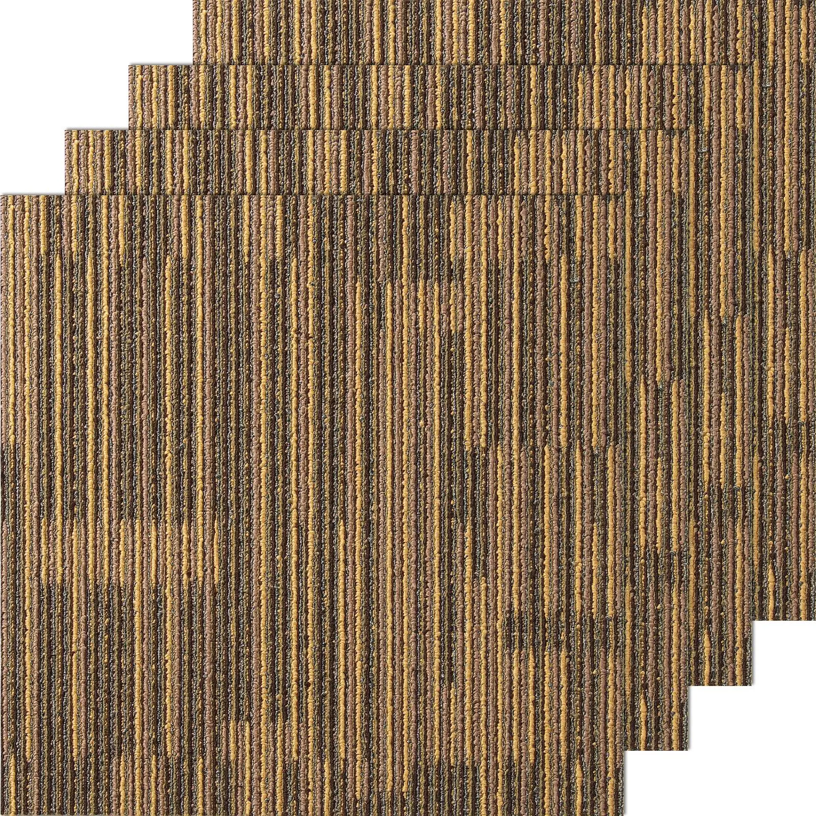 【SummerFinds】VEVOR Carpet Tiles Reusable,  , 20"x 20"Carpet Squares With Padding Attached, Soft Padded Carpet Tiles, Easy Install DIY for Bedroom Living Room (12Tiles, Mixed Brown)
