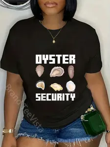 100% Cotton Oyster Security Shucker Shellfish Oyster Funny T-Shirt