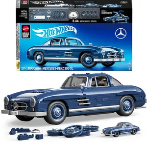 Mattel Brick Shop - Hot Wheels Premium Series Mercedes-Benz 300Sl, Includes 1 Collectible Diecast Car, 1600 Piece Collectible Building Toy Set  [Collectible Figurine/Statue/Bust] Brick