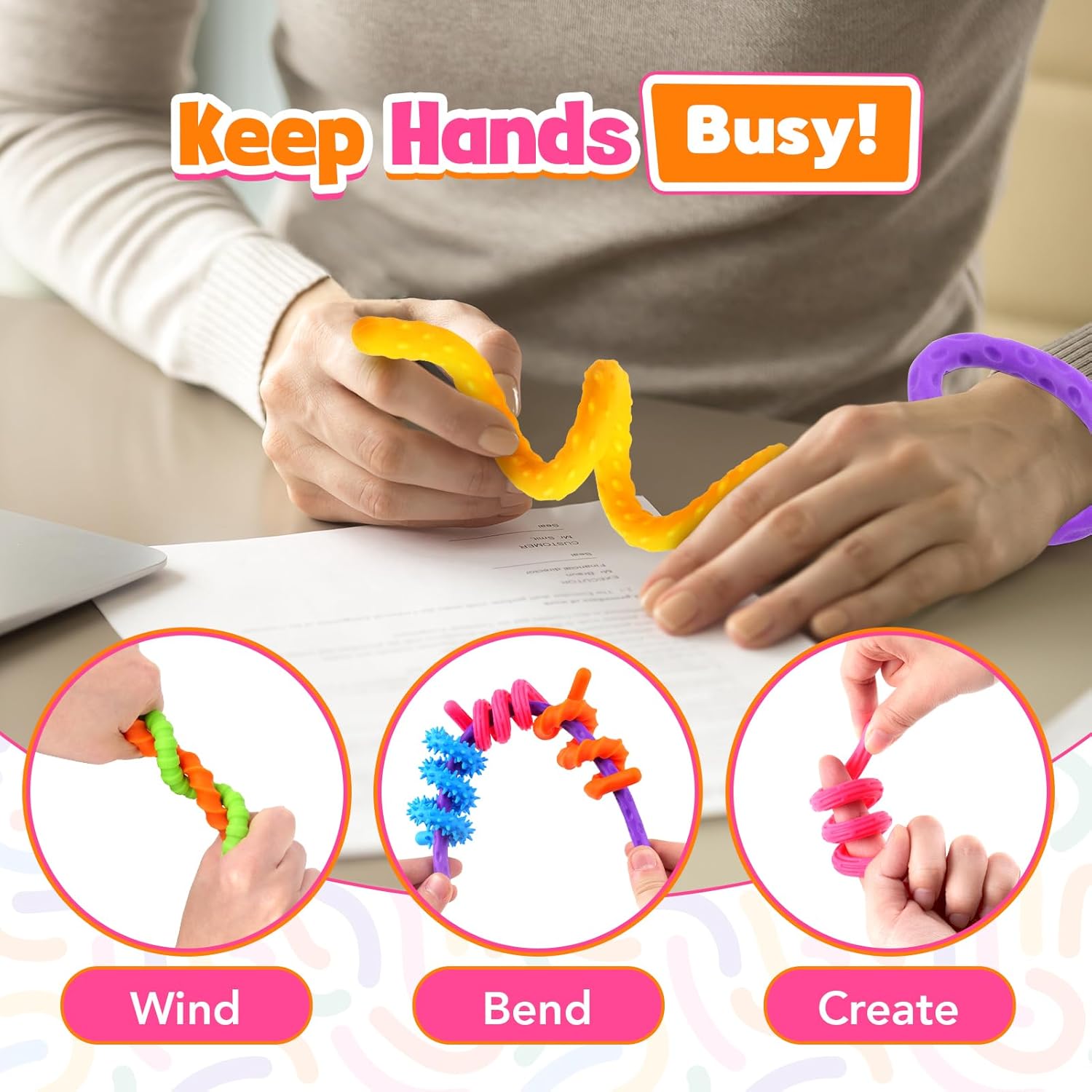6PCS Sensory Sticks for Kids, LESONG Textured & Smooth Flexible Fidget Toys for Classroom, Travel & Tactile Play, Teacher Stuff, Sensory Room Supplies 6PCS Sensory Sticks for Kids, LESONG Textured & Smooth Flexible Fidget Toys for Classroom, Travel & Tactile Play, Teacher Stuff, Sensory Room Supplies