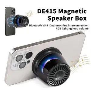 Ausbilew DE415 Magnetic Phone Holder with Bluetooth Speaker High Sound Quality Large Volume Long Battery Life TWS Interconnection for Music Playback Indoor Office Outdoor Hiking Cycling - Smartphone, Audio