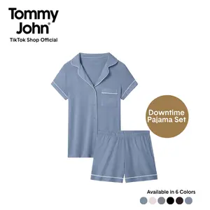 Tommy John Women’s Downtime Pajama Top & Short Set, Luxury Soft Lightweight Fabric, Breathable Lounge Sleepwear