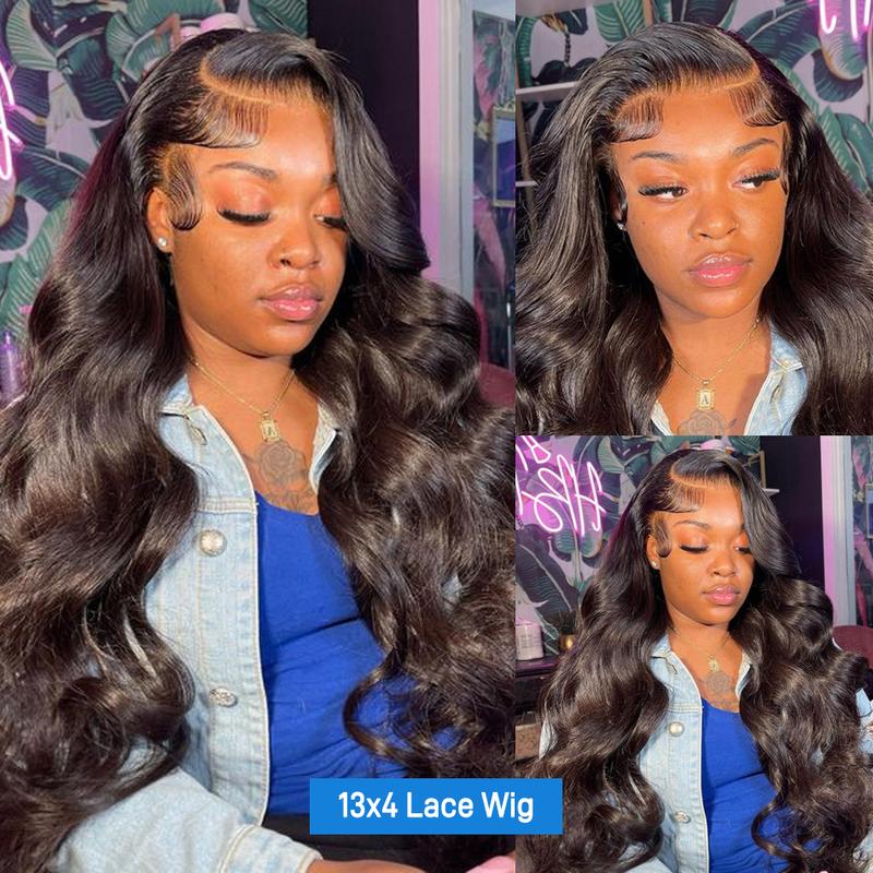 Bling Hair Brazilian 13x4 Body Wave Transparent Lace Frontal Wig Pre-Plucked 13x6 Lace Front Human Hair Wigs 180 Density 4x4 Lace Closure Body wave Wig For Women