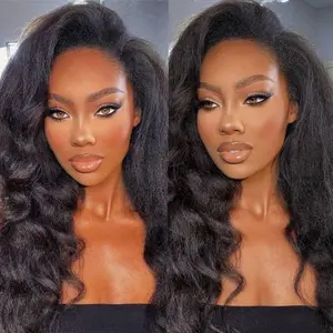 [WEAR GO HALF WIG] ISEE HAIR Invisible Hairline Wear Go Half Wig Kinky Straight 180% Density Seamless Flip Over Wig Glueless Human Wigs Beginner Friendly #Category Spotlight