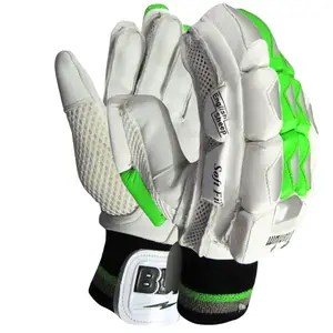 BDM Cricket Batting Gloves Titanium Youth Light Green