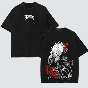 Okarun Dandadan Anime Vintage Black Cotton T-shirt,  Unisex, Comfortable Washed T-shirt With Short Sleeves, Anime Lovers Gifts Idea Girls Boys T-Shirt