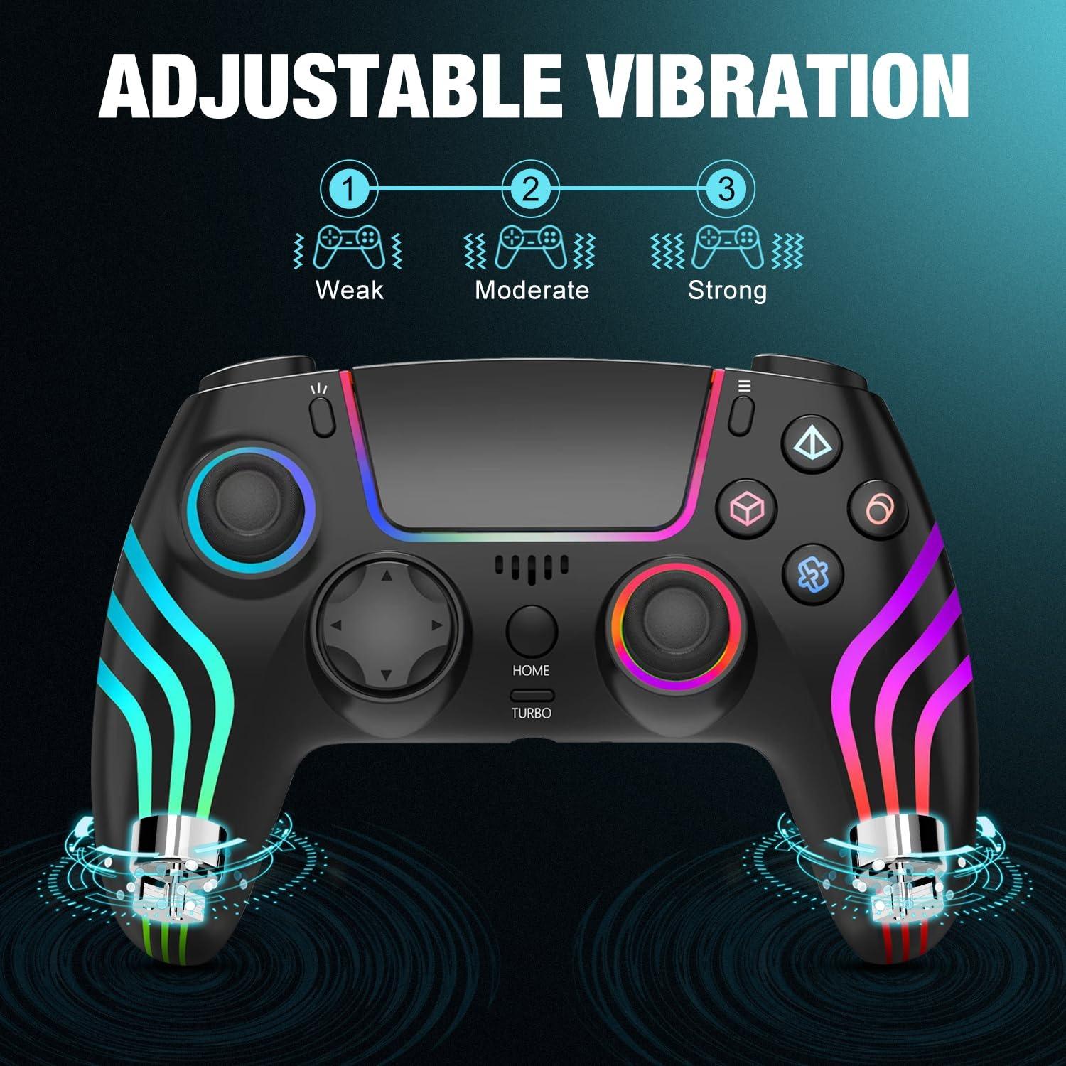 JORREP Anti-Drift PS-5 Pro Controller Hall Effect 7 RGB Colors