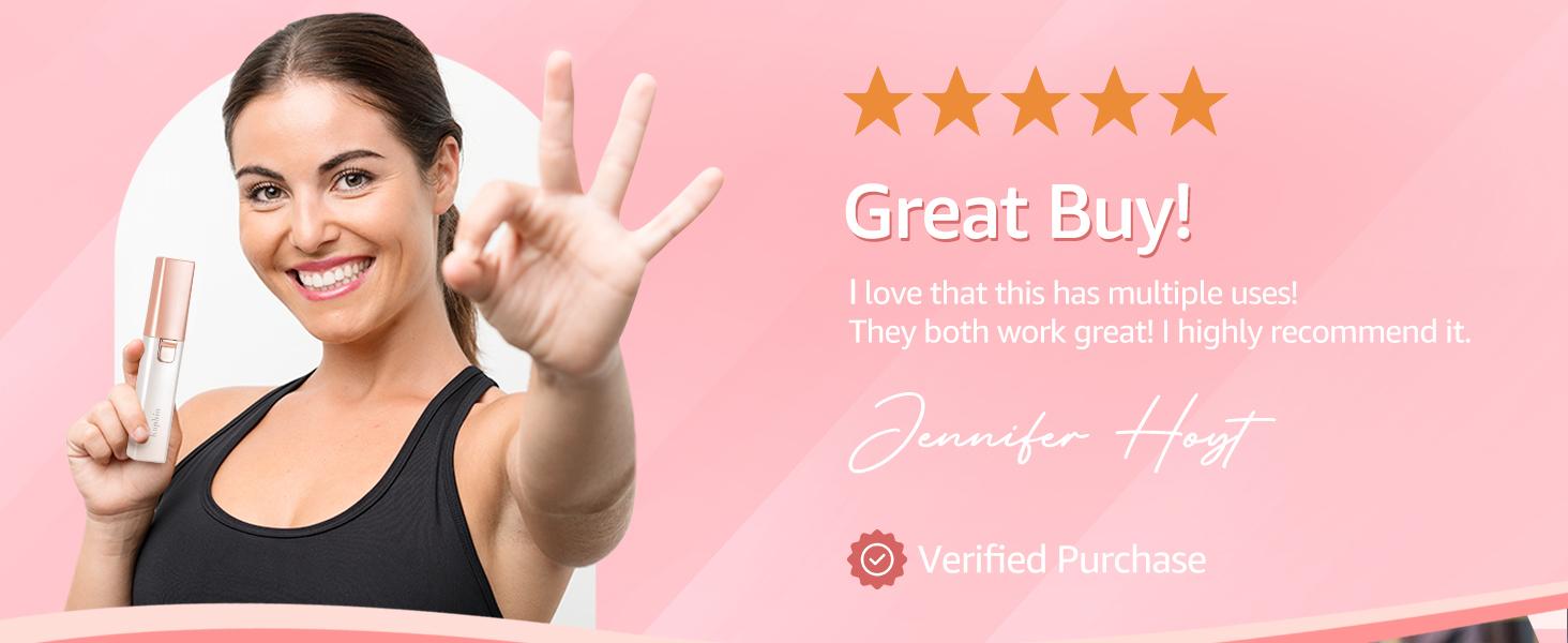 KAPHIO Facial Hair Removal for Women: Electric Eyebrow Trimmer & Hair Removal Device - 2 in 1 Rechargeable Face Shaver Painless Eyebrow Shaper for Upper Lip Chin Peach Fuzz brow KAPHIO Facial Hair Removal for Women: Electric Eyebrow Trimmer & Hair Removal Device - 2 in 1 Rechargeable Face Shaver Painless Eyebrow Shaper for Upper Lip Chin Peach Fuzz brow