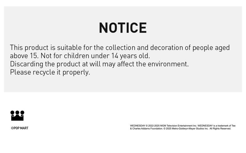 POP MART SKULLPANDA × Wednesday Plush（Nevermore Academy Uniform Version）