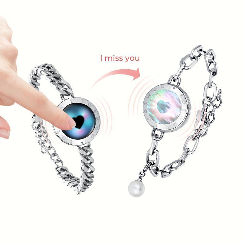 【creative gifts】totwoo Soulmate Long Distance Touch Bracelets Functional Love Connect Gift For Boyfriend or Girlfriend or your Family