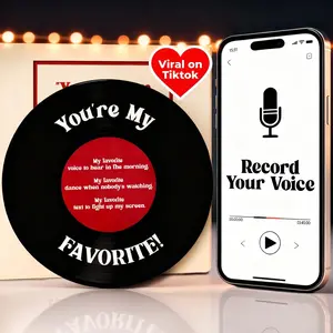 Recordable Valentines Day Card for Him - Romantic Anniversary Card with Voice Message for Her, Husband, Wife, Men, Women - Cute Birthday Gifts for Boyfriend, Girlfriend