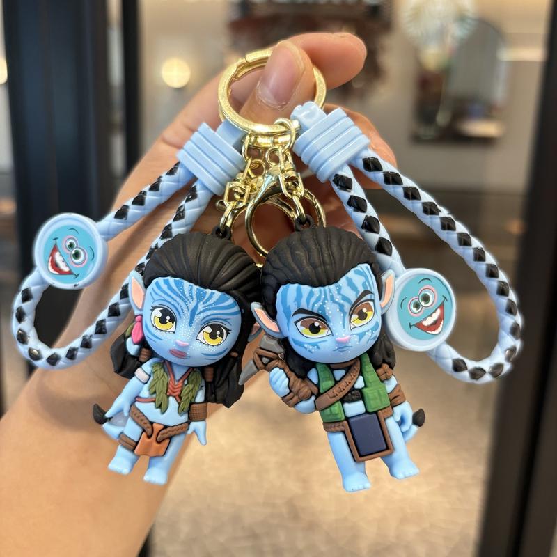 High Quality Creative Avatar Keychain 3D Silicone Figure Couple Pendant Car Keyring Gift for Bag Accessories