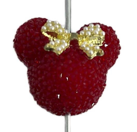 Sugar Bear with Bow Bead 30mm - Pack of 9 for Beaded Pen - Multicolor Mouse Handmade Gifts Diy Beading Accessories