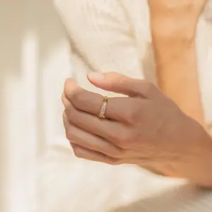 Pave Dome Ring by Caitlyn Minimalist