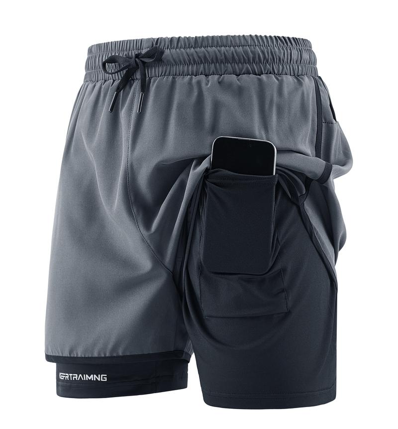 Newly upgraded, men's quick-drying sports shorts Pro, inner pocket design - elastic and comfortable fitness pants, men's summer outdoor sports shorts.fit Newly upgraded, men's quick-drying sports shorts Pro, inner pocket design - elastic and comfortable fitness pants, men's summer outdoor sports shorts.fit