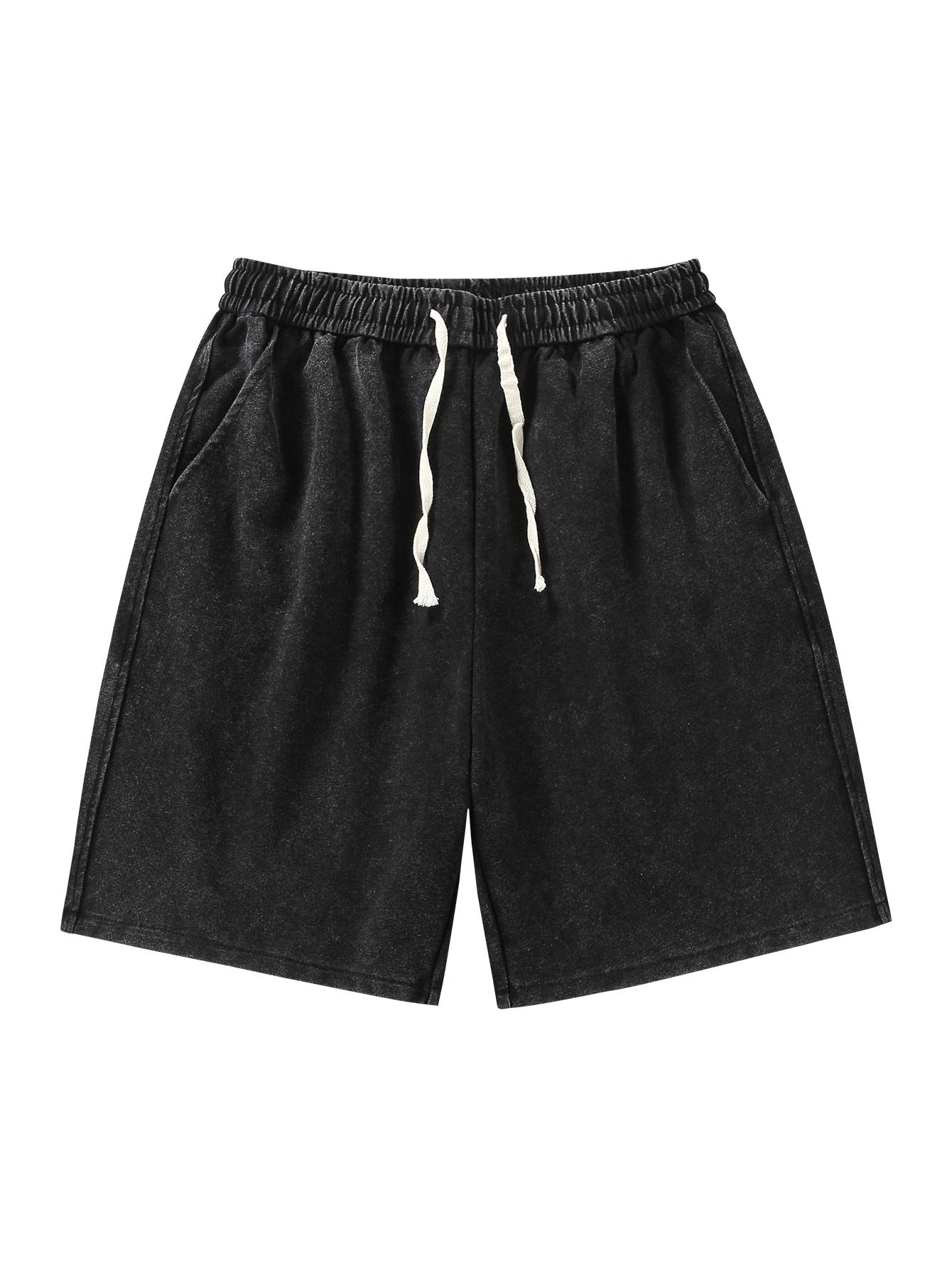 CCCMAI Men's Simple Sports Shorts, made from lightweight quick-dry fabric, suitable for summer running and fitness wear. Loose and breathable knee-length design, comfortable and casual, effortlessly versatile