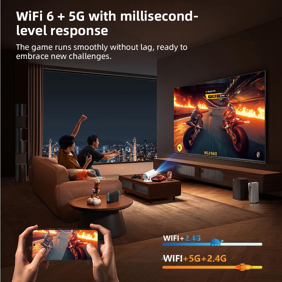 XBJ Diamond Projector 24/5G WiFi 360 Degree HD LED Multifunctional Projector with Built-in Speaker for Home Cinema Outdoor Use and 4K Decoding Ideal Holiday Gift XBJ Diamond Projector 24/5G WiFi 360 Degree HD LED Multifunctional Projector with Built-in Speaker for Home Cinema Outdoor Use and 4K Decoding Ideal Holiday Gift