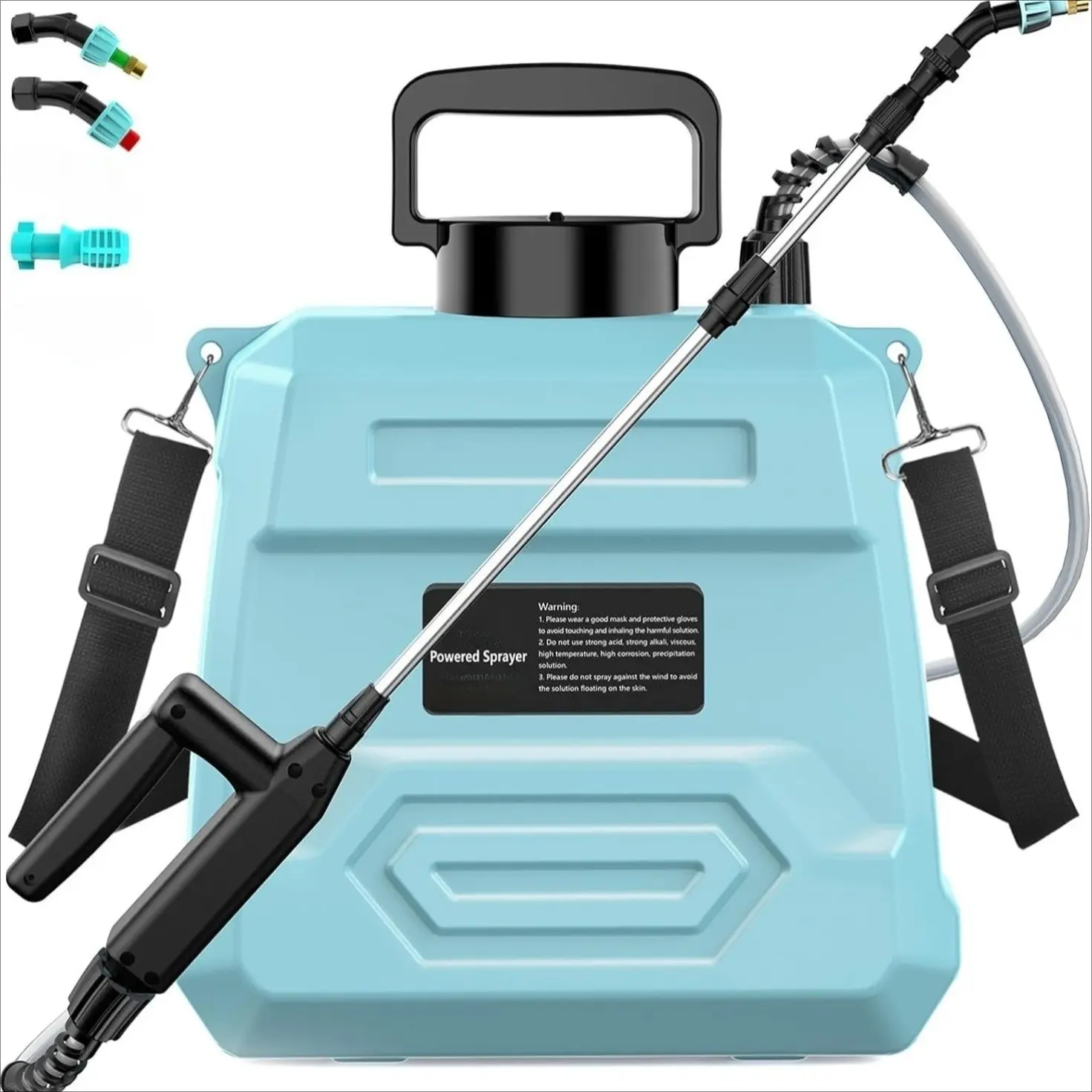 Upgraded Powerful Electric Sprayer with 2.3 gal Capacity, Multiple Nozzles, Accessories, Retractable Hose – Suitable for Lawn, Garden Weed Control