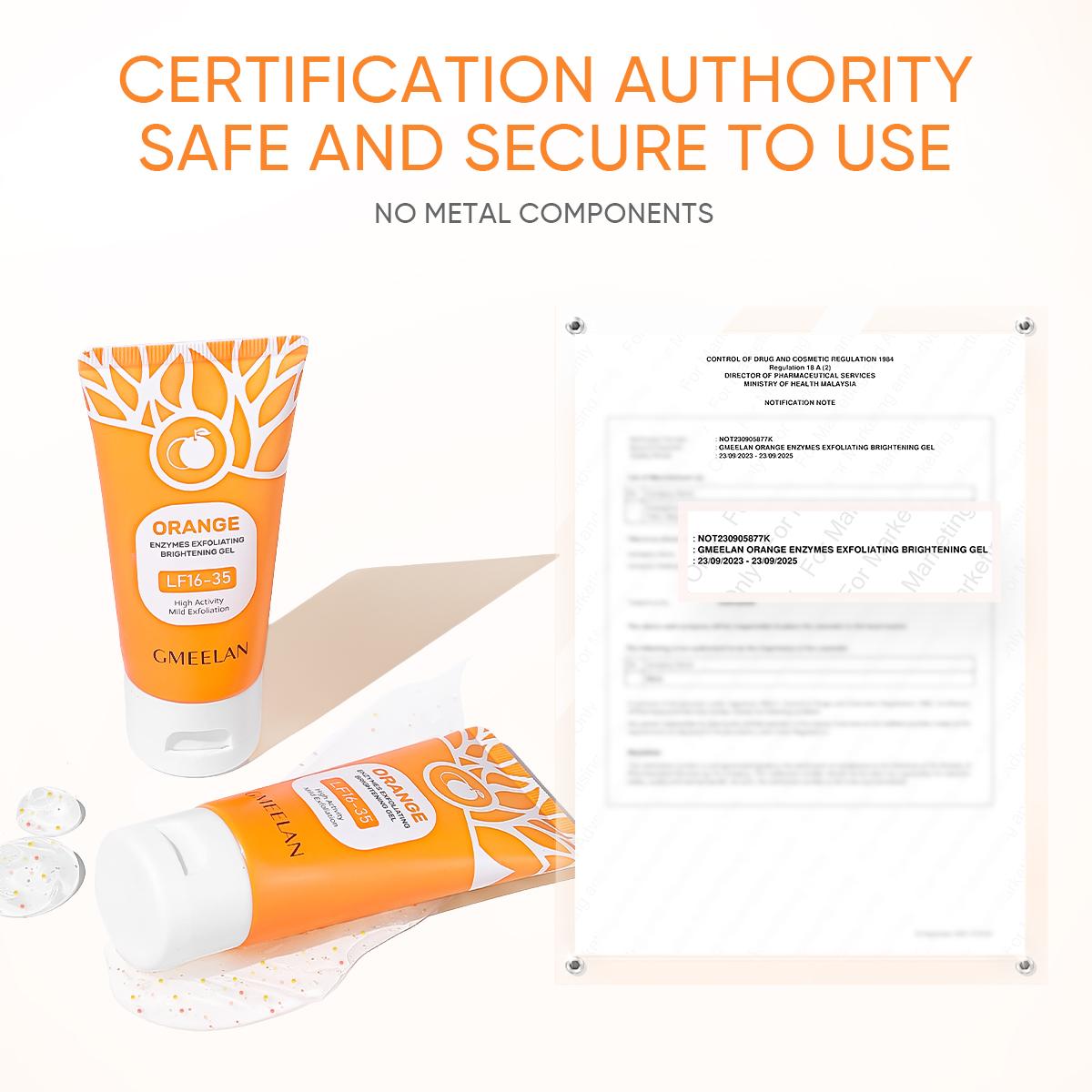 【B】GMEELAN 2pcs Skincare Set With Orange Enzymes Exfoliating Gel 50G Sakura Gluta Underarm Cream 30G 【B】GMEELAN 2pcs Skincare Set With Orange Enzymes Exfoliating Gel 50G Sakura Gluta Underarm Cream 30G