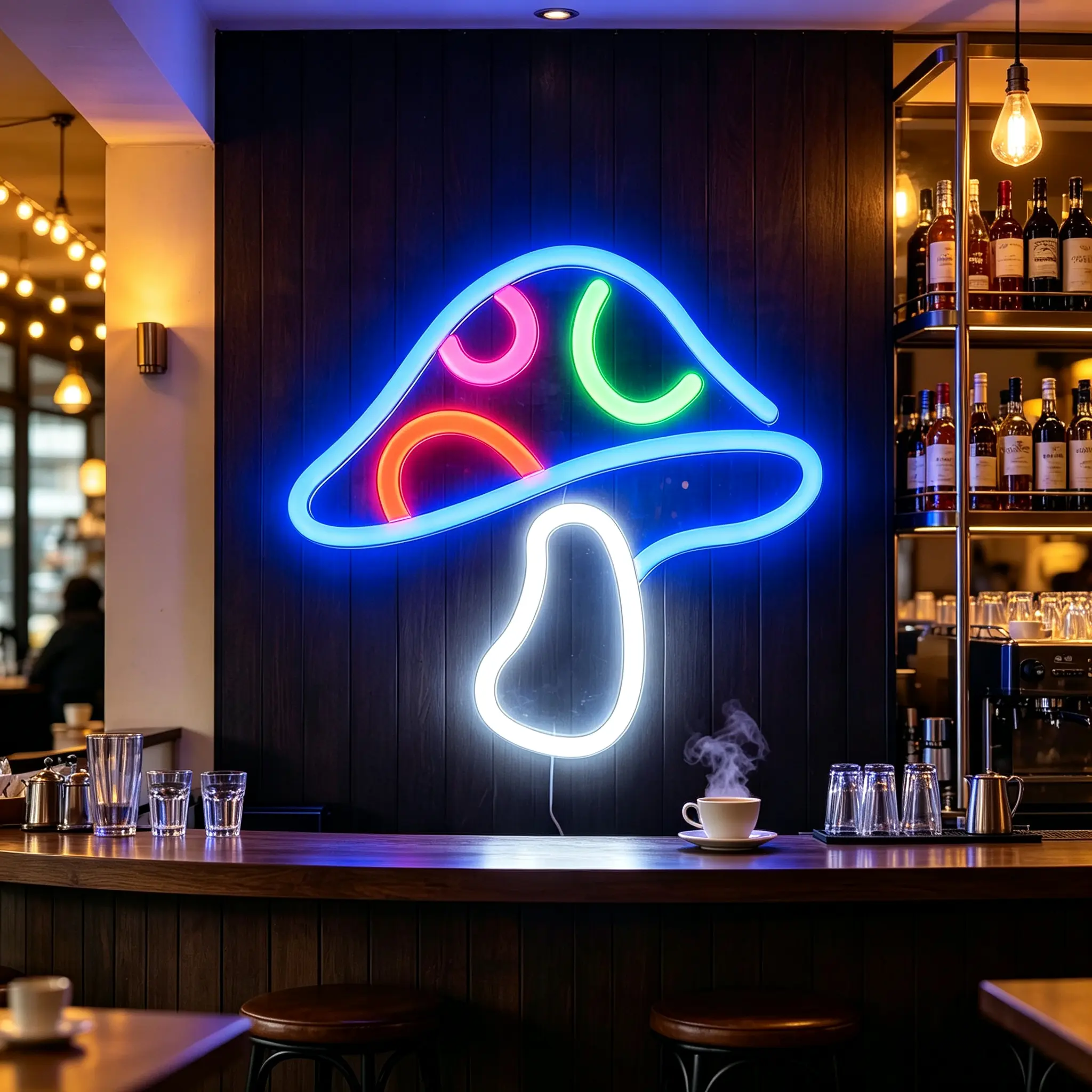 Mushroom Neon Sign - USB Dimmable LED Wall Decor, Dorm Room & Room Decorations Indoor Lighting for Teens’ Home Party Gift, Room Decor, Lights