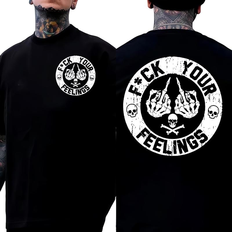 F*ck Your Feelings Skull Tee - Bold Statement Graphic T-shirt| Limited Edition Streetwear Casual Angel graphic tee shirts men F*ck Your Feelings Skull Tee - Bold Statement Graphic T-shirt| Limited Edition Streetwear Casual Angel graphic tee shirts men