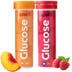 ELOVATE Fast Acting Glucose Tablets – 4g Each, Multiflavor – Gluten Free, Fat Free, 1 Count (Pack of 80) – Quick Dissolving Energy Supplement