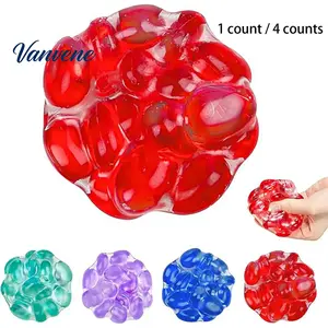 Vanvene Colorful Sensory Stress Relief Ball, Large Beads Fidget Toy, Anxiety Relief Finger Venting Tool, Creative Decompression Ball for Adults & Kids